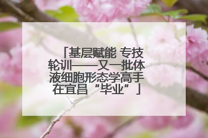 基层赋能 专技轮训——又一批体液细胞形态学高手在宜昌“毕业”