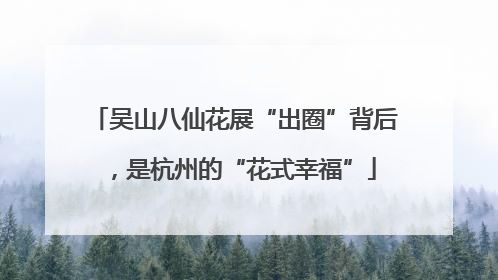 吴山八仙花展“出圈”背后，是杭州的“花式幸福”