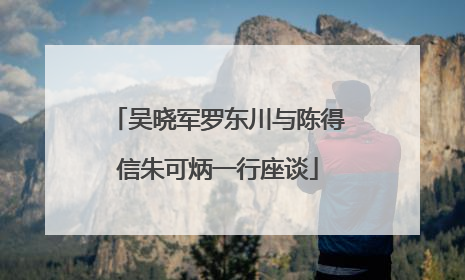 吴晓军罗东川与陈得信朱可炳一行座谈