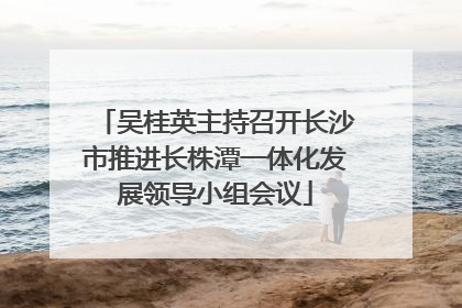 吴桂英主持召开长沙市推进长株潭一体化发展领导小组会议