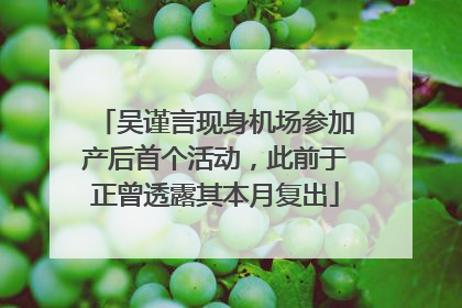吴谨言现身机场参加产后首个活动，此前于正曾透露其本月复出