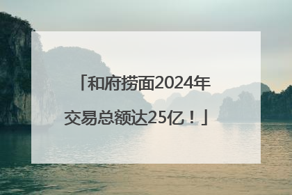 和府捞面2024年交易总额达25亿！