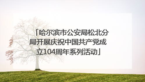 哈尔滨市公安局松北分局开展庆祝中国共产党成立104周年系列活动