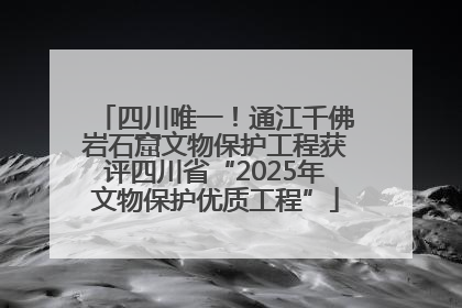 四川唯一！通江千佛岩石窟文物保护工程获评四川省“2025年文物保护优质工程”