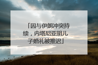 因与伊朗冲突持续，内塔尼亚胡儿子婚礼被推迟