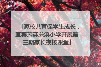 家校共育促学生成长，宜宾筠连廉溪小学开展第三期家长夜校课堂