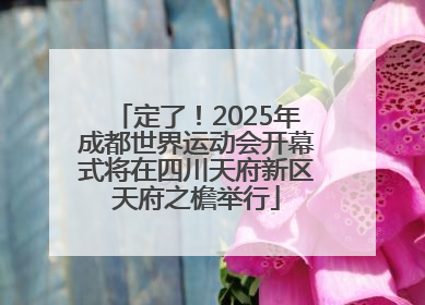 定了！2025年成都世界运动会开幕式将在四川天府新区天府之檐举行