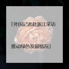 外国记者赴浙江采访推动绿色发展情况