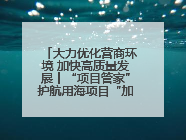 大力优化营商环境 加快高质量发展丨“项目管家”护航用海项目“加速跑”
