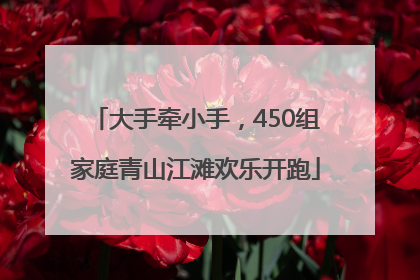 大手牵小手，450组家庭青山江滩欢乐开跑