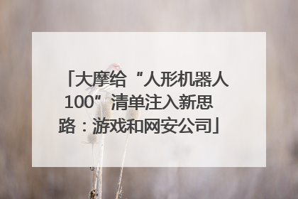 大摩给“人形机器人100”清单注入新思路：游戏和网安公司