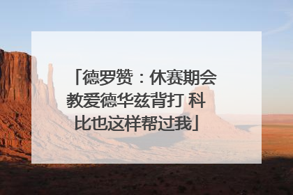 德罗赞：休赛期会教爱德华兹背打 科比也这样帮过我