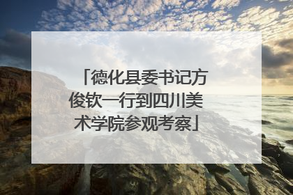 德化县委书记方俊钦一行到四川美术学院参观考察