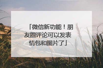 微信新功能！朋友圈评论可以发表情包和图片了