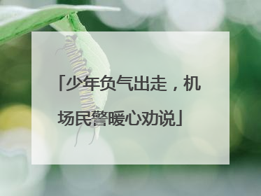 少年负气出走，机场民警暖心劝说