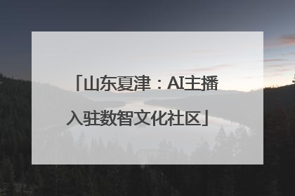 山东夏津：AI主播入驻数智文化社区
