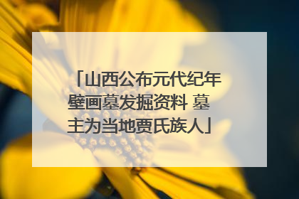 山西公布元代纪年壁画墓发掘资料 墓主为当地贾氏族人
