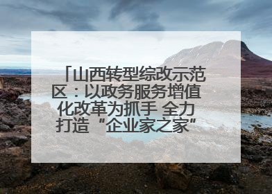 山西转型综改示范区：以政务服务增值化改革为抓手 全力打造“企业家之家”贴心服务体系