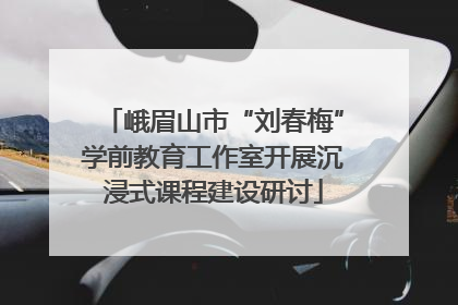 峨眉山市“刘春梅”学前教育工作室开展沉浸式课程建设研讨