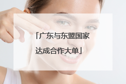 广东与东盟国家达成合作大单