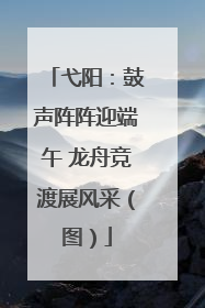 弋阳：鼓声阵阵迎端午 龙舟竞渡展风采（图）