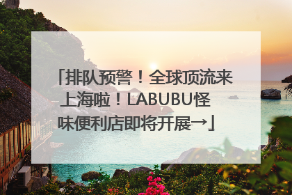 排队预警！全球顶流来上海啦！LABUBU怪味便利店即将开展→