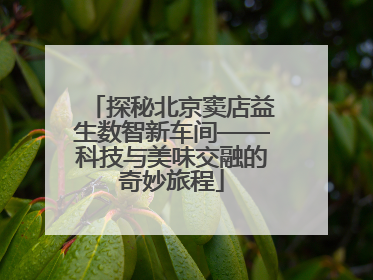 探秘北京窦店益生数智新车间——科技与美味交融的奇妙旅程