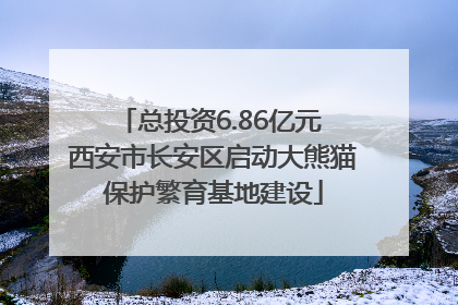 总投资6.86亿元 西安市长安区启动大熊猫保护繁育基地建设
