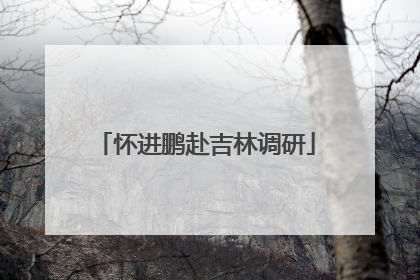 怀进鹏赴吉林调研