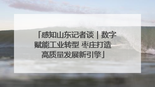 感知山东记者谈｜数字赋能工业转型 枣庄打造高质量发展新引擎