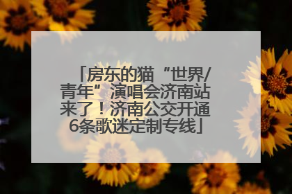 房东的猫“世界/青年”演唱会济南站来了！济南公交开通6条歌迷定制专线