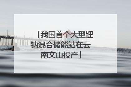 我国首个大型锂钠混合储能站在云南文山投产