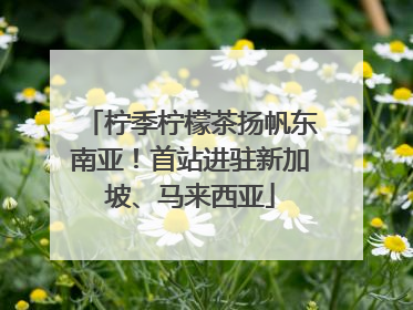 柠季柠檬茶扬帆东南亚！首站进驻新加坡、马来西亚