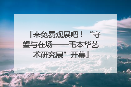 来免费观展吧！“守望与在场——毛本华艺术研究展”开幕