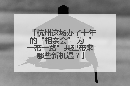杭州这场办了十年的“相亲会” 为“一带一路”共建带来哪些新机遇？