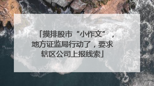 摸排股市“小作文”，地方证监局行动了，要求辖区公司上报线索