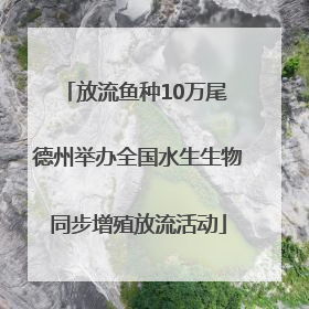 放流鱼种10万尾 德州举办全国水生生物同步增殖放流活动