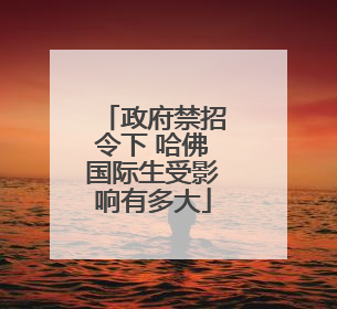 政府禁招令下 哈佛国际生受影响有多大