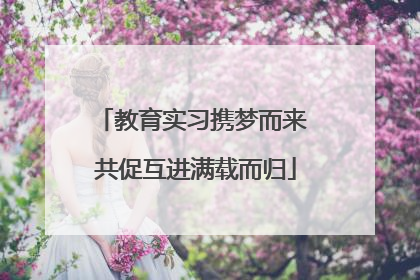 教育实习携梦而来 共促互进满载而归