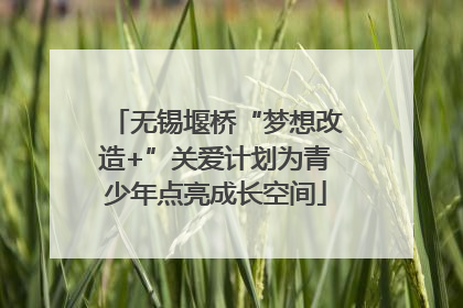 无锡堰桥“梦想改造+”关爱计划为青少年点亮成长空间