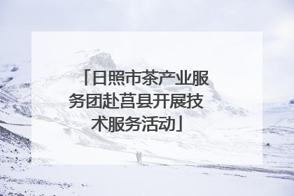 日照市茶产业服务团赴莒县开展技术服务活动