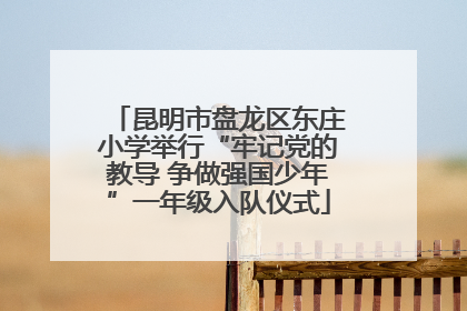 昆明市盘龙区东庄小学举行“牢记党的教导 争做强国少年”一年级入队仪式