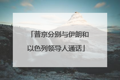 普京分别与伊朗和以色列领导人通话