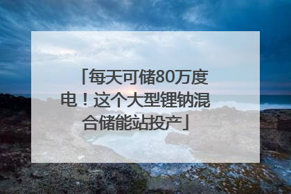 每天可储80万度电！这个大型锂钠混合储能站投产
