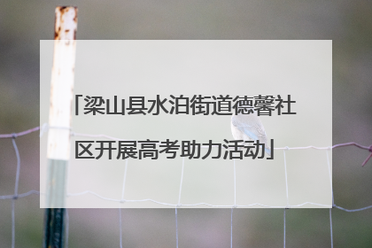 梁山县水泊街道德馨社区开展高考助力活动