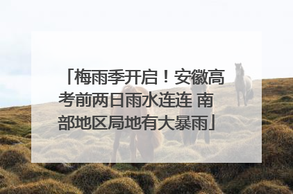 梅雨季开启！安徽高考前两日雨水连连 南部地区局地有大暴雨