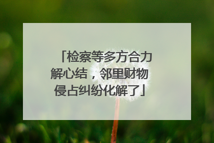 检察等多方合力解心结，邻里财物侵占纠纷化解了