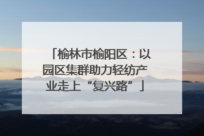 榆林市榆阳区：以园区集群助力轻纺产业走上“复兴路”