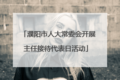 濮阳市人大常委会开展主任接待代表日活动