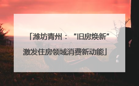 潍坊青州：“旧房焕新”激发住房领域消费新动能